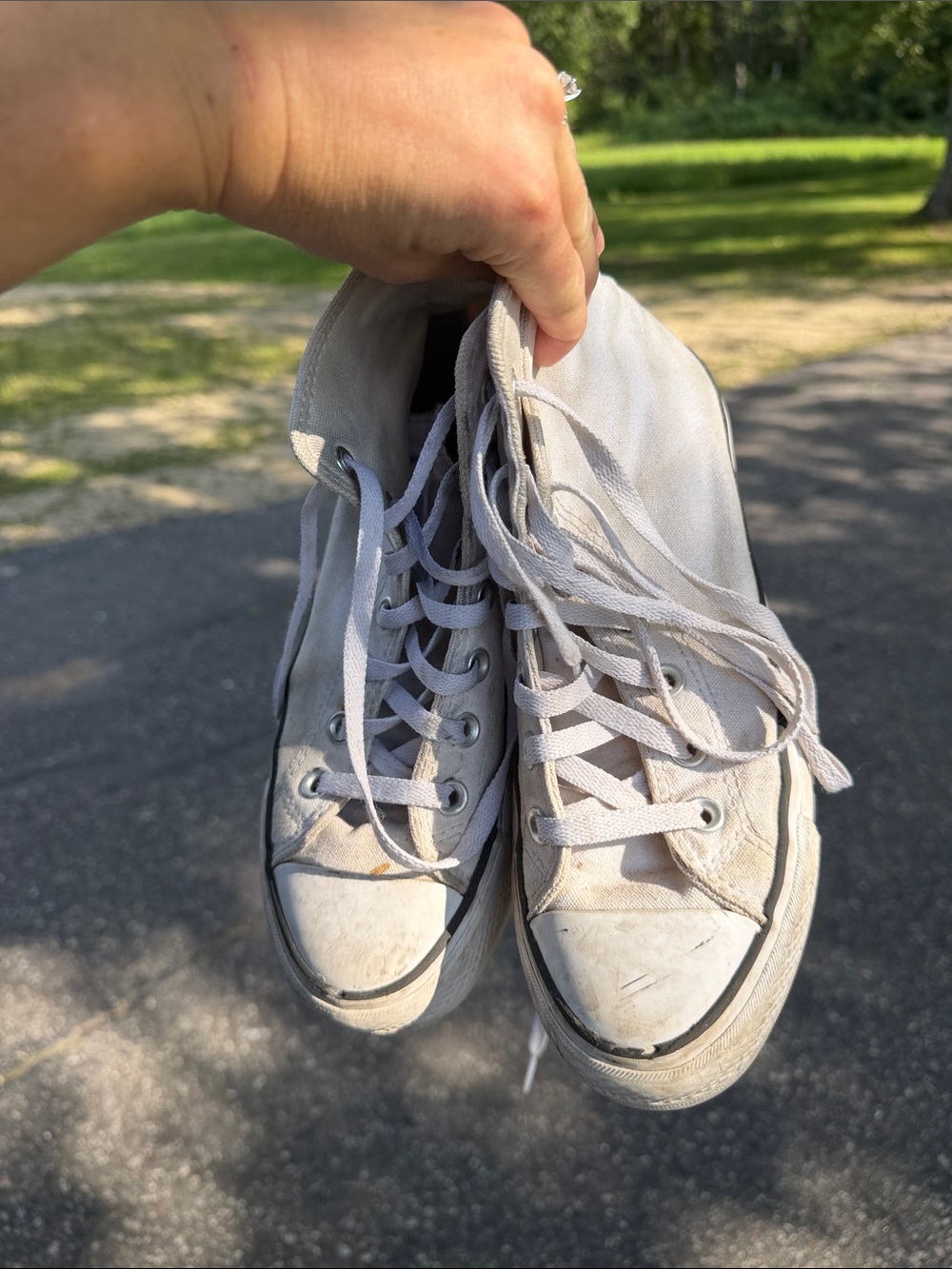 Women’s White High-Top Canvas Sneakers - Converse Style